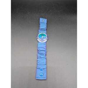 Swatch Midi Pop Vert PMK109 Unisex Watch Stretchy Band Teal Purple Blue